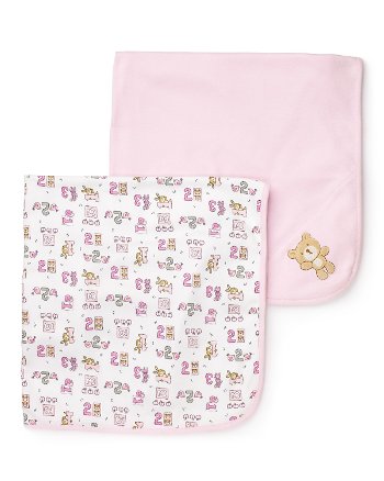Absorba Pink Swaddle Blankets 2-Pack