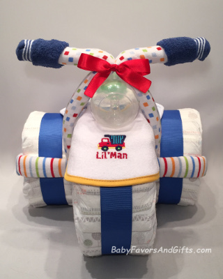 Little Trucker Tricycle Diaper Cake
