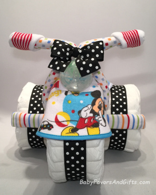 Mickey Mouse Tricycle Diaper Cake
