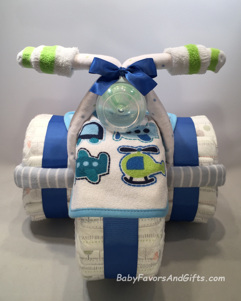 Transportation Tricycle Diaper Cake